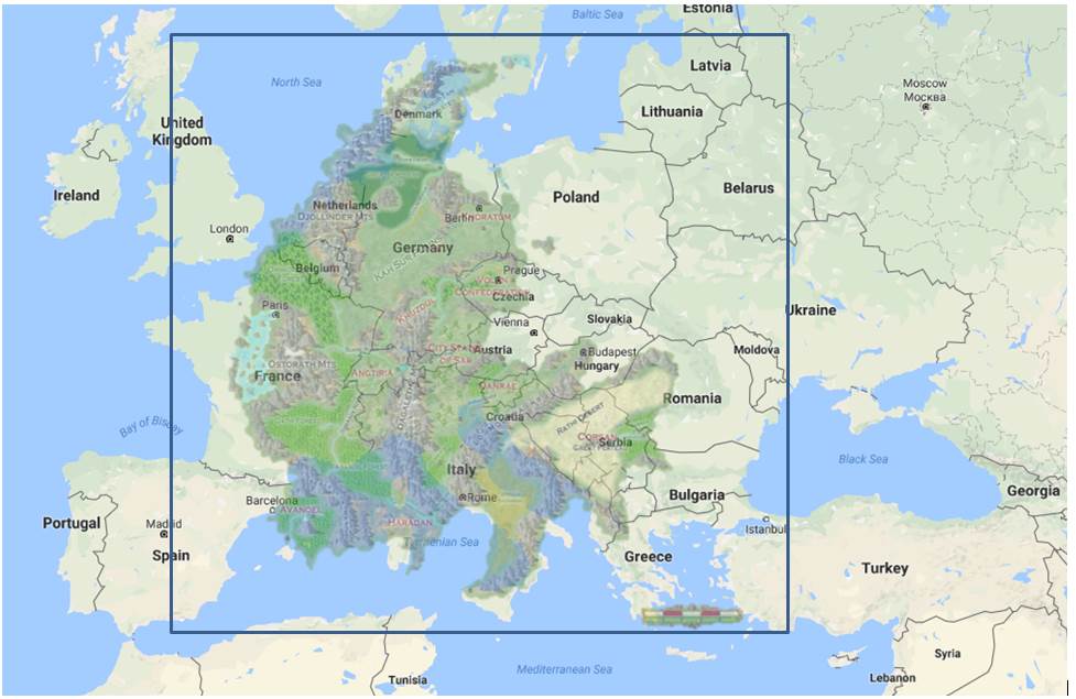 Eradain compared to Europe